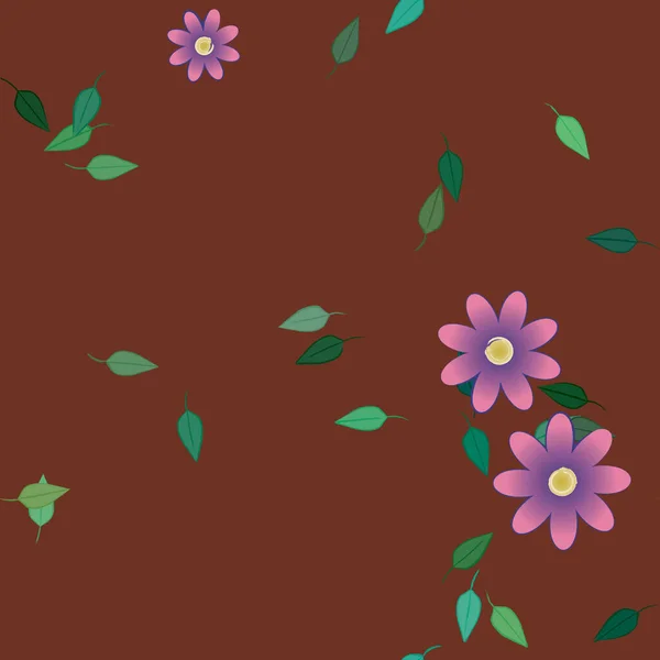 Mooie Bloemen Naadloze Achtergrond Vector Illustratie — Stockvector