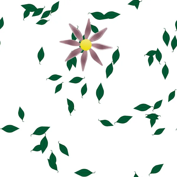 Fundo Sem Costura Floral Bonito Ilustração Vetorial — Vetor de Stock