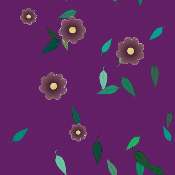 Fundo Sem Costura Floral Bonito Ilustração Vetorial — Vetor de Stock