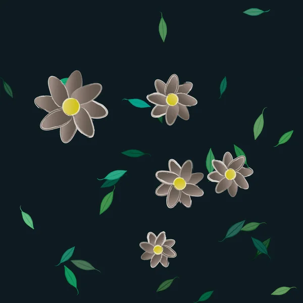 Schöne Florale Nahtlose Hintergrund Vektorillustration — Stockvektor