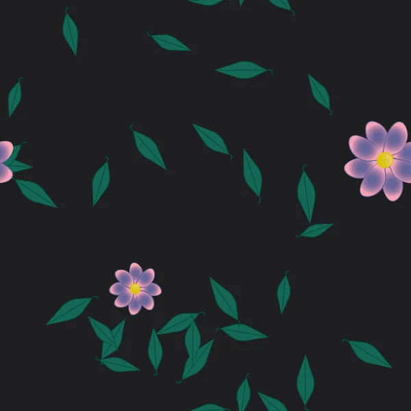 Schöne Florale Nahtlose Hintergrund Vektorillustration — Stockvektor