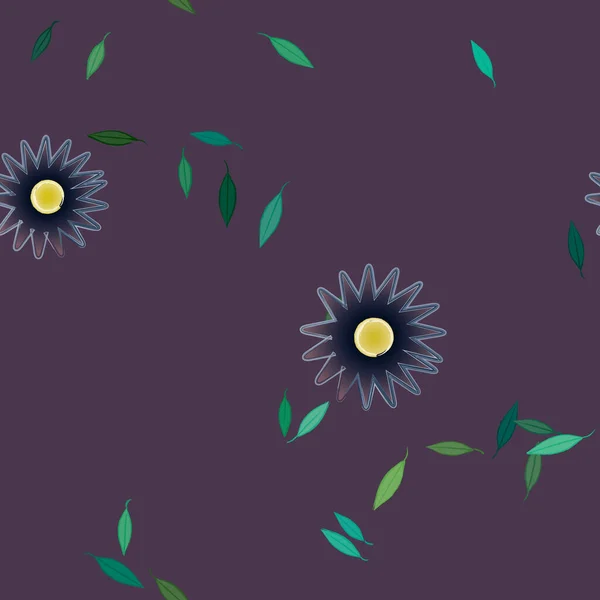 Schöne Florale Nahtlose Hintergrund Vektorillustration — Stockvektor