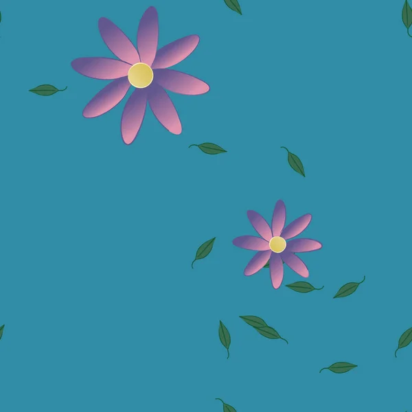 Fundo Sem Costura Floral Bonito Ilustração Vetorial — Vetor de Stock