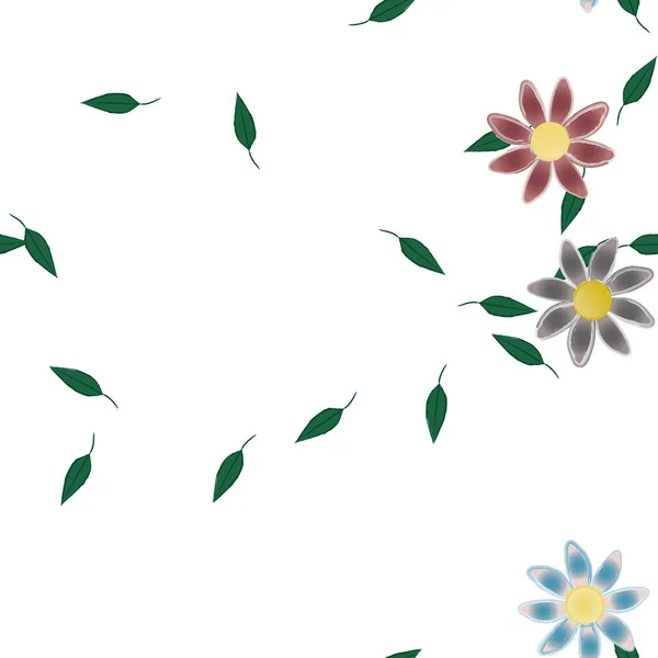 Schöne Florale Nahtlose Hintergrund Vektorillustration — Stockvektor