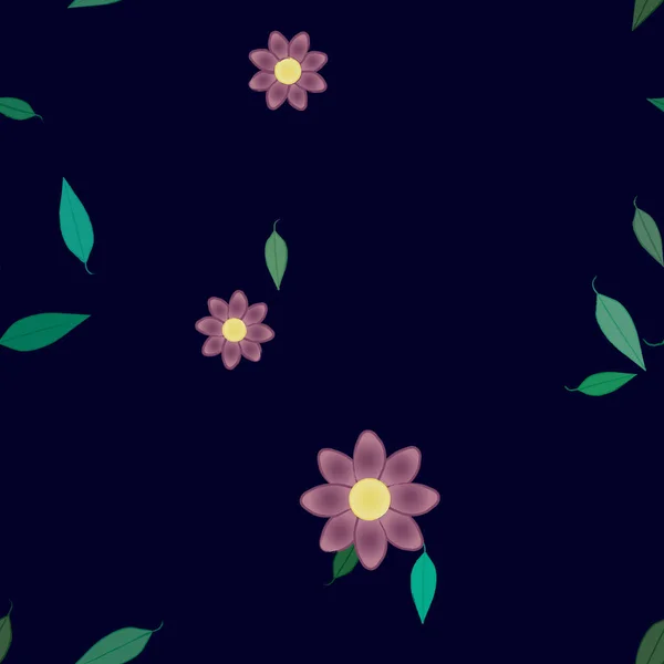 Hermoso Fondo Sin Costura Floral Ilustración Vectores — Vector de stock