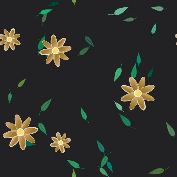 Beau Fond Floral Sans Couture Illustration Vectorielle — Image vectorielle