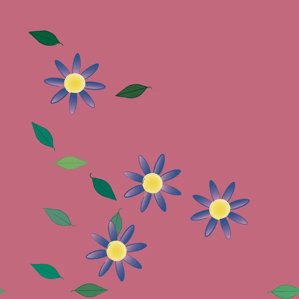 Schöne Florale Nahtlose Hintergrund Vektorillustration — Stockvektor