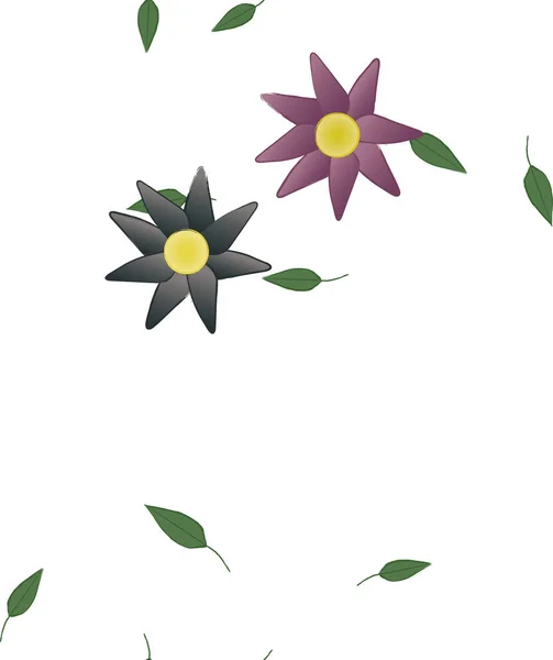 Fundo Sem Costura Floral Bonito Ilustração Vetorial — Vetor de Stock