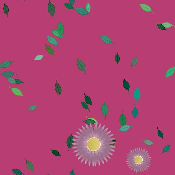 Fundo Sem Costura Floral Bonito Ilustração Vetorial — Vetor de Stock