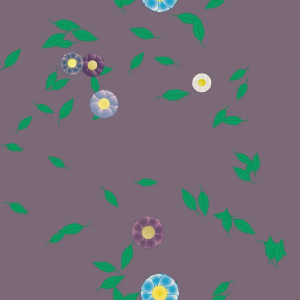 Fundo Sem Costura Floral Bonito Ilustração Vetorial — Vetor de Stock