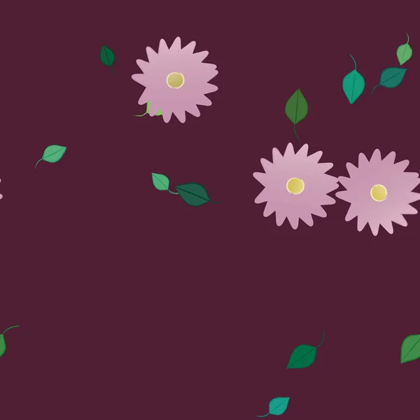 Beau Fond Floral Sans Couture Illustration Vectorielle — Image vectorielle