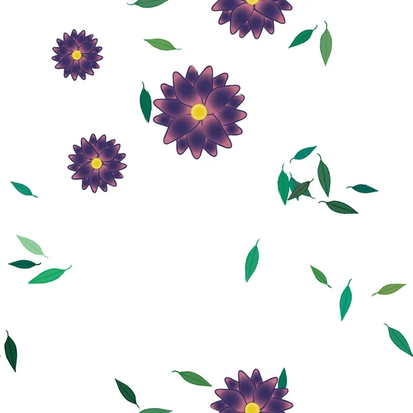 Fundo Sem Costura Floral Bonito Ilustração Vetorial — Vetor de Stock