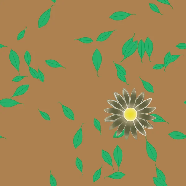 Fundo Sem Costura Floral Bonito Ilustração Vetorial — Vetor de Stock