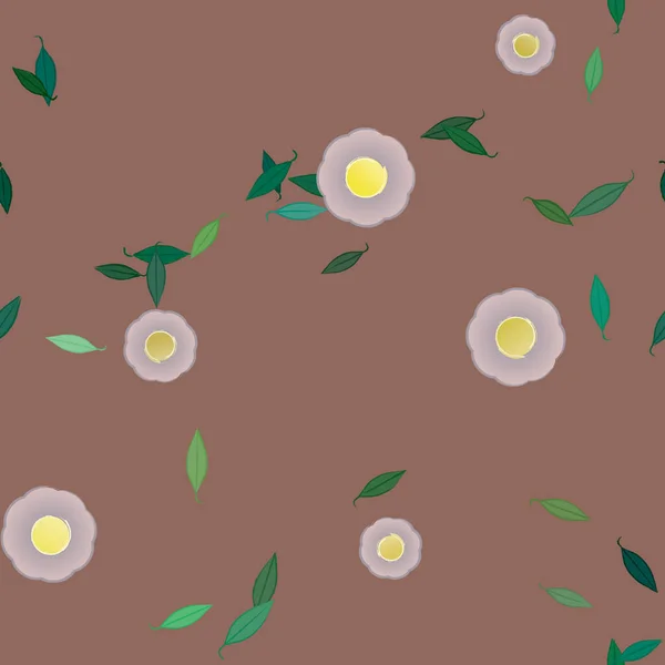 ดอกไม นามธรรมท ใบส ยวพ นหล งไร ภาพวาดเวกเตอร — ภาพเวกเตอร์สต็อก