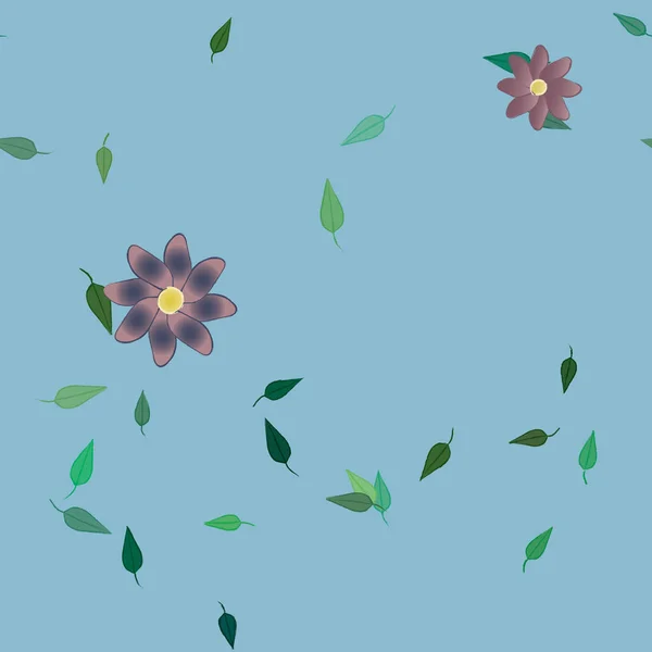 Fundo Sem Costura Floral Bonito Ilustração Vetorial — Vetor de Stock