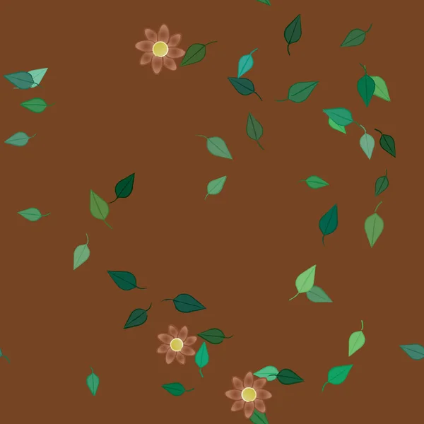 Fundo Sem Costura Floral Bonito Ilustração Vetorial — Vetor de Stock