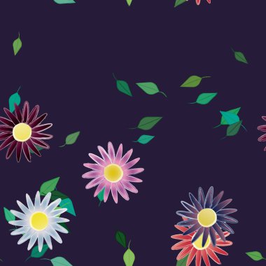 Çiçeksiz arka plan, vektör illüstrasyonu