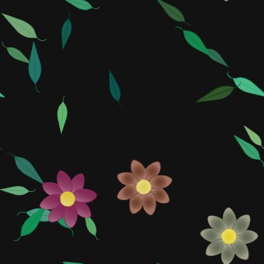 Çiçeksiz arka plan, vektör illüstrasyonu