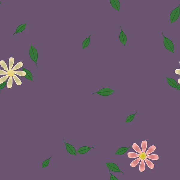 Frumos Fundal Floral Fără Sudură Ilustrație Vectorială — Vector de stoc