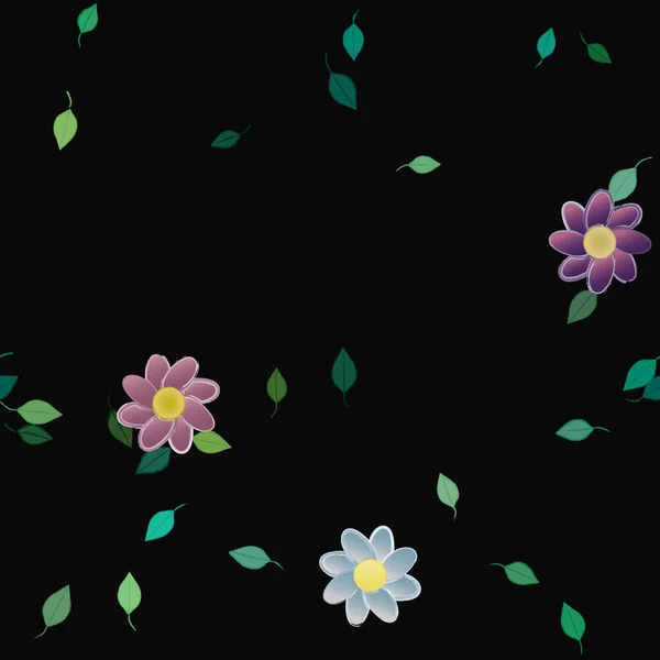 Hermoso Fondo Sin Costura Floral Ilustración Vectores — Vector de stock