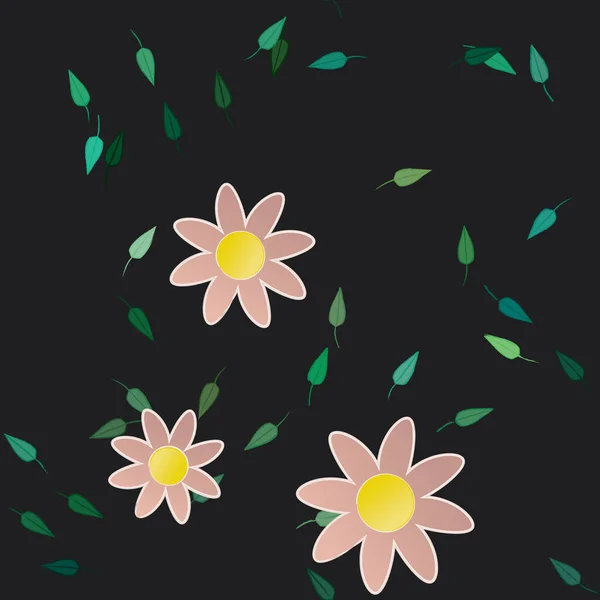 Schöne Florale Nahtlose Hintergrund Vektorillustration — Stockvektor