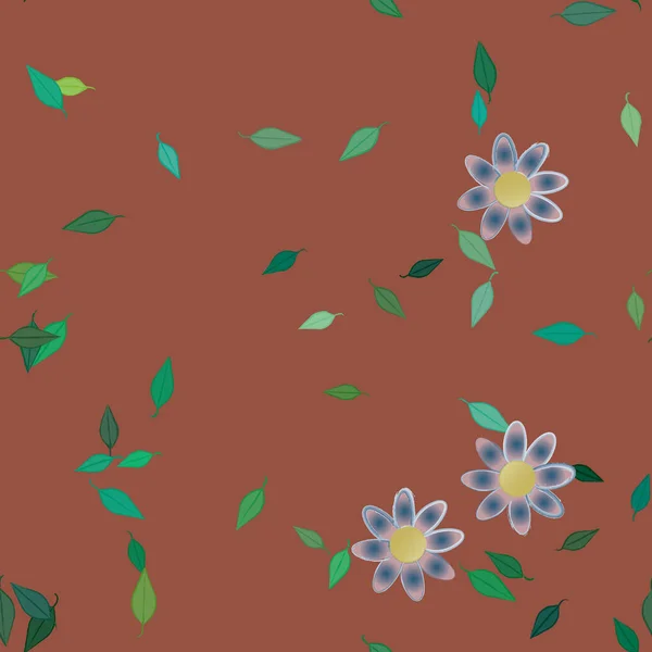 Fundo Sem Costura Floral Bonito Ilustração Vetorial — Vetor de Stock