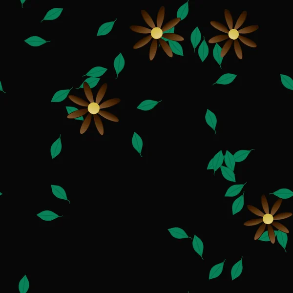 Hermoso Fondo Sin Costura Floral Ilustración Vectores — Vector de stock