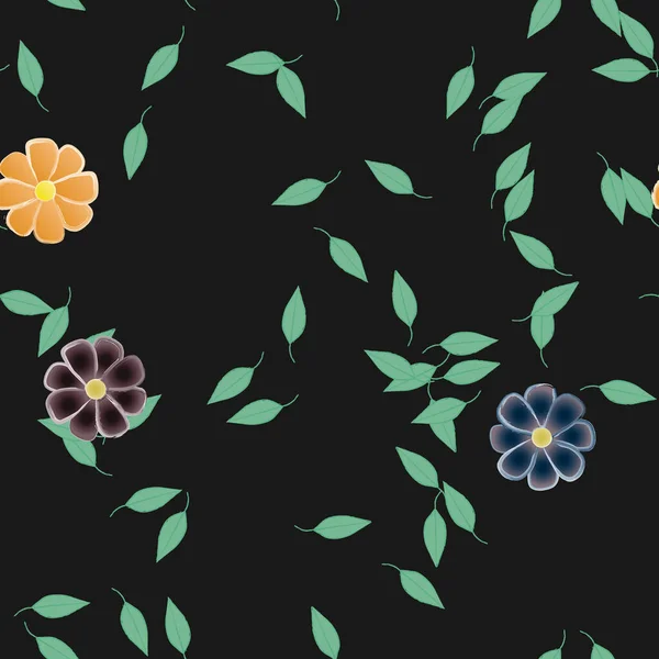 Schöne Florale Nahtlose Hintergrund Vektorillustration — Stockvektor