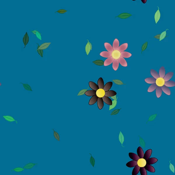 Hermoso Fondo Sin Costura Floral Ilustración Vectores — Archivo Imágenes Vectoriales