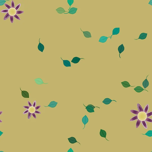 Fundo Sem Costura Floral Bonito Ilustração Vetorial — Vetor de Stock