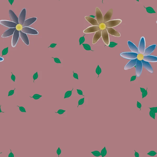 Hermoso Fondo Sin Costura Floral Ilustración Vectores — Vector de stock