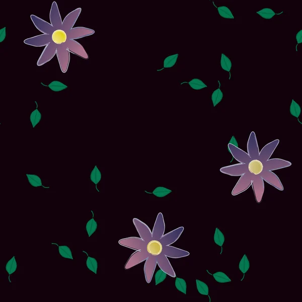 Schöne Florale Nahtlose Hintergrund Vektorillustration — Stockvektor