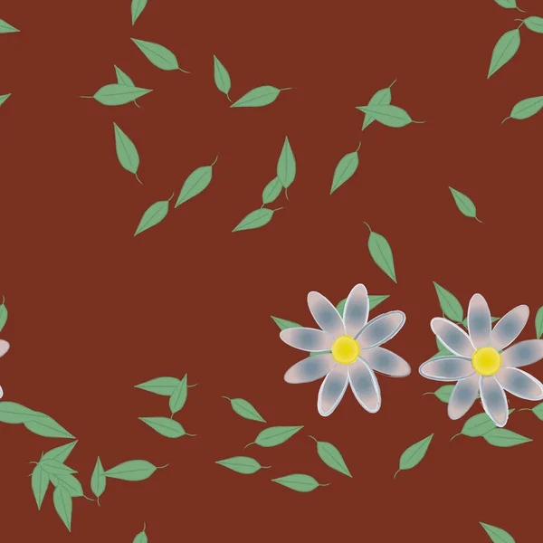 Mooie Bloemen Naadloze Achtergrond Vector Illustratie — Stockvector