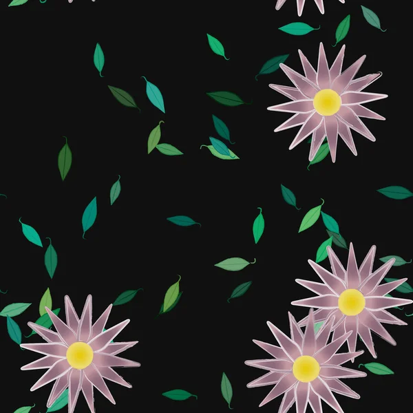 Schöne Florale Nahtlose Hintergrund Vektorillustration — Stockvektor