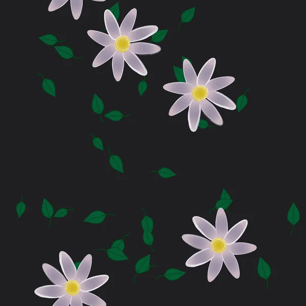 Mooie Bloemen Naadloze Achtergrond Vector Illustratie — Stockvector