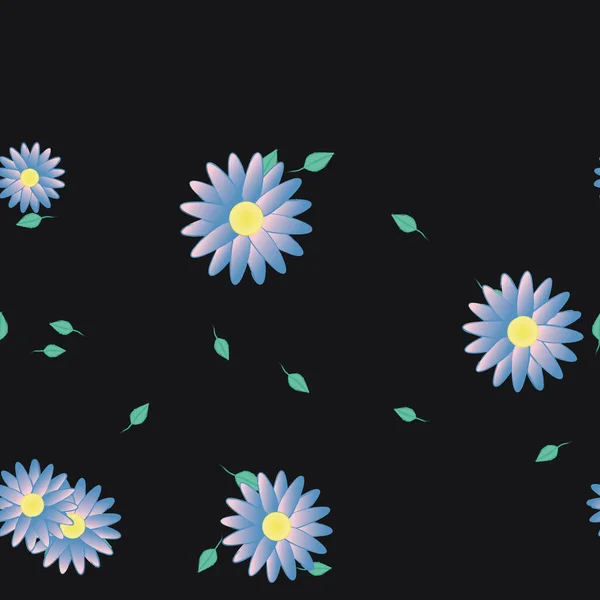 Hermoso Fondo Sin Costura Floral Ilustración Vectores — Vector de stock