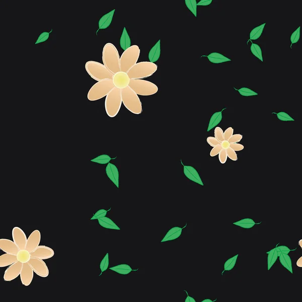 Hermoso Fondo Sin Costura Floral Ilustración Vectores — Vector de stock