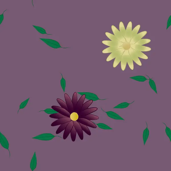 Beau Fond Floral Sans Couture Illustration Vectorielle — Image vectorielle