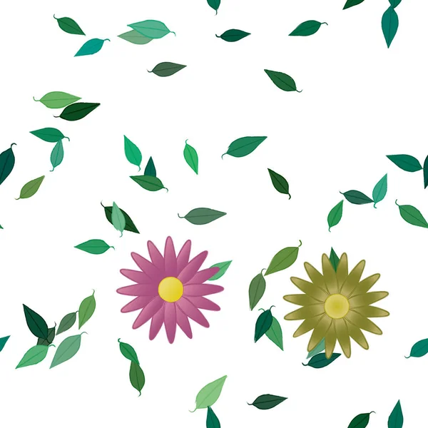 Schöne Florale Nahtlose Hintergrund Vektorillustration — Stockvektor