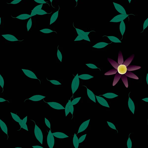 Hermoso Fondo Sin Costura Floral Ilustración Vectores — Vector de stock