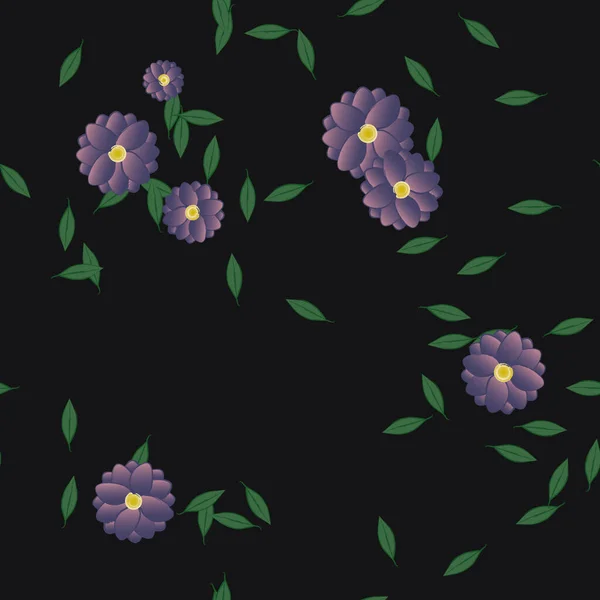 Schöne Florale Nahtlose Hintergrund Vektorillustration — Stockvektor