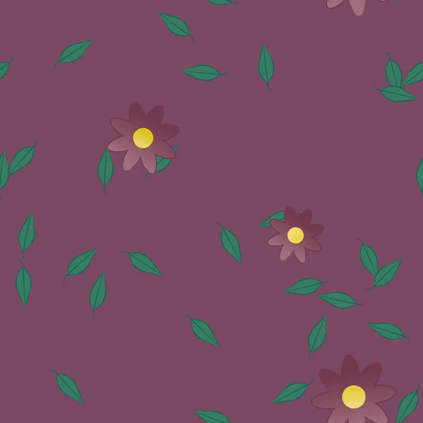 Schöne Florale Nahtlose Hintergrund Vektorillustration — Stockvektor