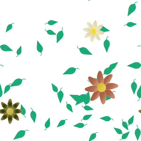 Fundo Sem Costura Floral Bonito Ilustração Vetorial — Vetor de Stock