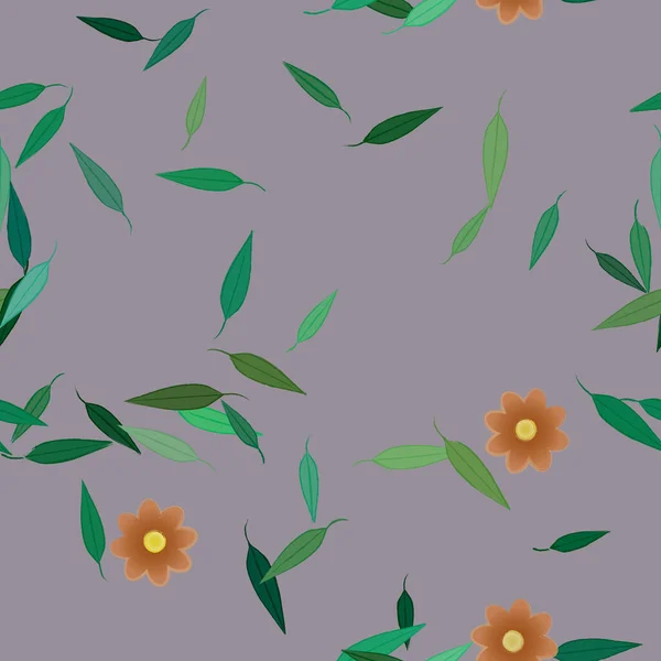 Fundo Sem Costura Floral Bonito Ilustração Vetorial — Vetor de Stock