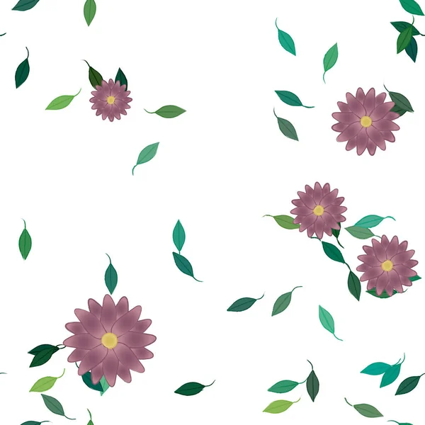 Schöne Florale Nahtlose Hintergrund Vektorillustration — Stockvektor