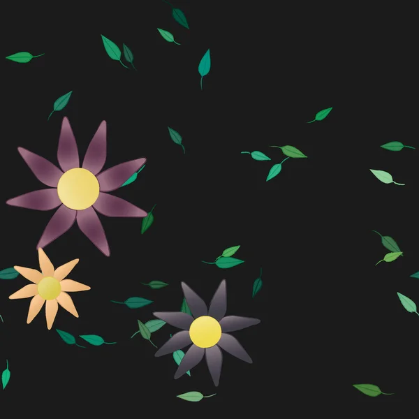 Hermoso Fondo Sin Costura Floral Ilustración Vectores — Vector de stock