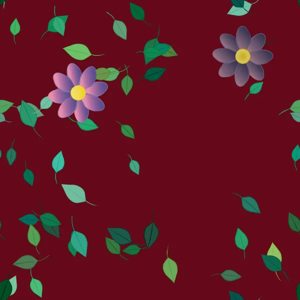 Beau Fond Floral Sans Couture Illustration Vectorielle — Image vectorielle