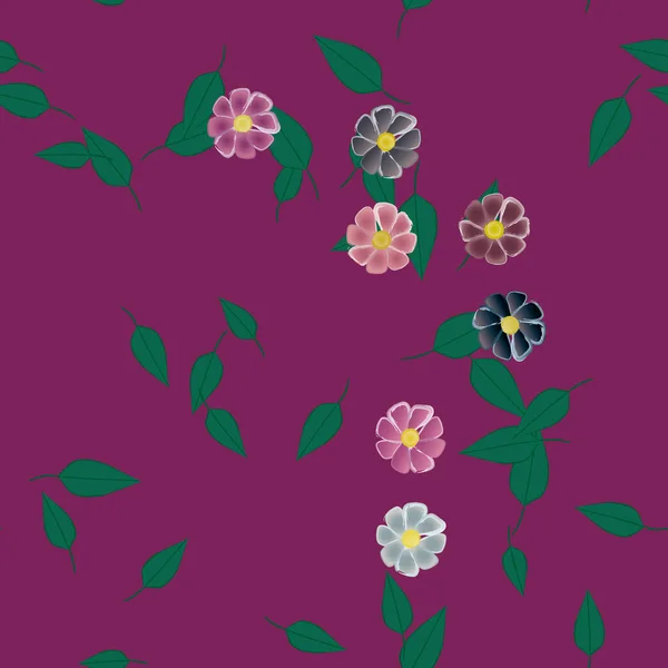 Beau Fond Floral Sans Couture Illustration Vectorielle — Image vectorielle