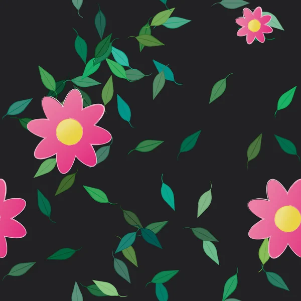 Hermoso Fondo Sin Costura Floral Ilustración Vectores — Vector de stock