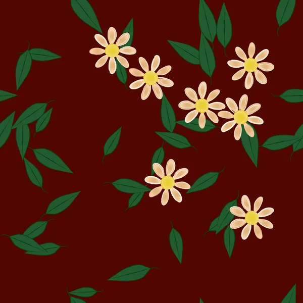 Hermoso Fondo Sin Costura Floral Ilustración Vectores — Vector de stock